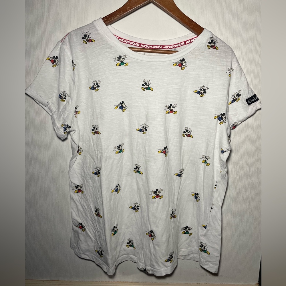 Disney Parks Branded Mickey Mouse AOP All Over Print Tee T Shirt